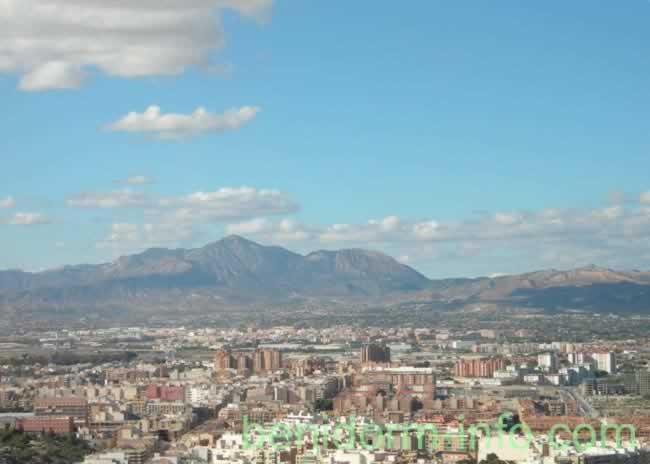 View Inland of Alicante & mountains