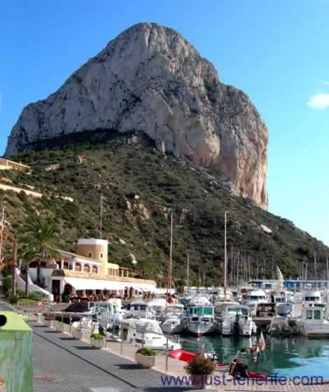 The Charming Calpe Marina & lfach rock