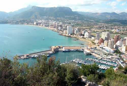 View of Calpe, from half way Penyal d'Ifac