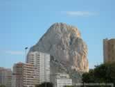 Penon de lfach buildings of Calpe in forground 