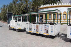 Tourist Train outside Information Office Elche