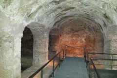 Ancient Arab Baths Interior and Tourist Walway