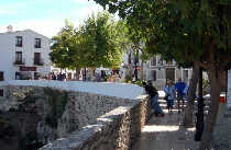 Guadalest rear town wall and square