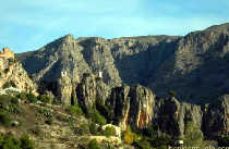 Guadalest from the South a short distance